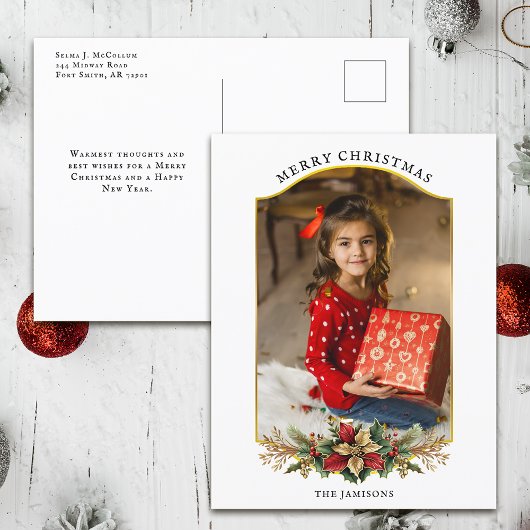 Elegantes Weihnachtsgebäck-Foto Feiertagspostkarte