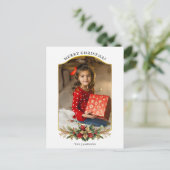 Elegantes Weihnachtsgebäck-Foto Feiertagspostkarte (Stehend Vorderseite)