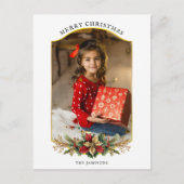 Elegantes Weihnachtsgebäck-Foto Feiertagspostkarte (Vorderseite)