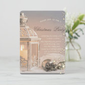 Elegantes Weihnachtsgebäck, Laterner Weihnachtsgeb Einladung (Stehend Vorderseite)