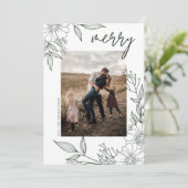 Elegantes Weihnachtsgebäck Merry Green Foto Feiertagskarte (Stehend Vorderseite)