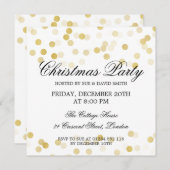 Elegantes Weihnachtsgebäck Party Gold Foil Glitzer Einladung (Vorne/Hinten)