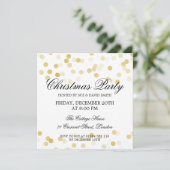 Elegantes Weihnachtsgebäck Party Gold Foil Glitzer Einladung (Stehend Vorderseite)
