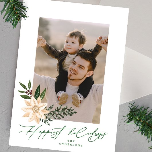 Elegantes Weihnachtsgebäck Poinsettia Foto Feiertagskarte