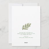 Elegantes Weihnachtsgebäck Poinsettia Foto Feiertagskarte (Rückseite)