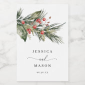 Elegantes Weihnachtsgebäck Weinetikett (Einzelnes Label)