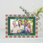 Elegantes Weihnachtsgebirge Feiertagskarte (Stehend Vorderseite)