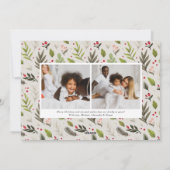 Elegantes Weihnachtsgebirge Foto Feiertagskarte (Rückseite)