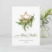 Elegantes Weihnachtsgeschenk Feiertagskarte (Stehend Vorderseite)