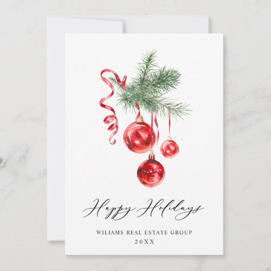 Elegantes Weihnachtsgeschenk Feiertagskarte (Vorderseite)