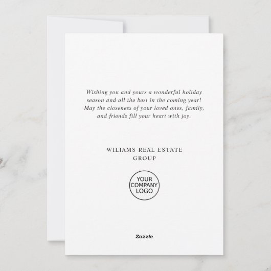 Elegantes Weihnachtsgeschenk Feiertagskarte (Rückseite)