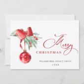 Elegantes Weihnachtsgeschenk Feiertagskarte (Vorderseite)