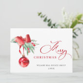 Elegantes Weihnachtsgeschenk Feiertagskarte (Stehend Vorderseite)