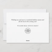 Elegantes Weihnachtsgeschenk Feiertagskarte (Rückseite)