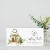 Elegantes Weihnachtsgeschenk Feiertagskarte (Stehend Vorderseite)