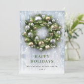 Elegantes Weihnachtsgeschenk Feiertagskarte (Stehend Vorderseite)