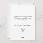 Elegantes Weihnachtsgeschenk Feiertagskarte (Rückseite)