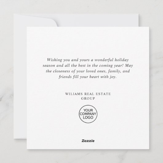 Elegantes Weihnachtsgeschenk Feiertagskarte (Rückseite)