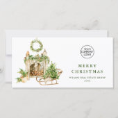 Elegantes Weihnachtsgeschenk Feiertagskarte (Vorderseite)