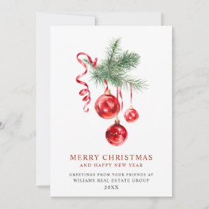 Elegantes Weihnachtsgeschenk Feiertagskarte