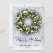 Elegantes Weihnachtsgeschenk Feiertagskarte (Vorderseite)