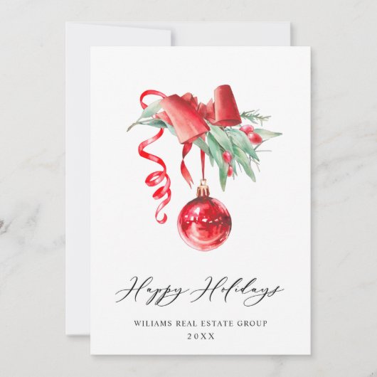Elegantes Weihnachtsgeschenk Feiertagskarte (Vorderseite)
