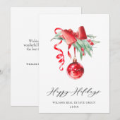 Elegantes Weihnachtsgeschenk Feiertagskarte (Vorne/Hinten)