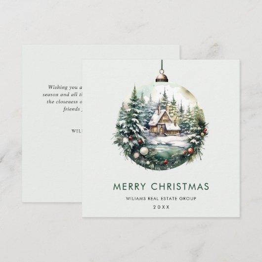 Elegantes Weihnachtsgeschenk Feiertagskarte (Vorne/Hinten)