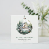 Elegantes Weihnachtsgeschenk Feiertagskarte (Stehend Vorderseite)