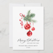 Elegantes Weihnachtsgeschenk Feiertagskarte (Vorderseite)