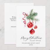 Elegantes Weihnachtsgeschenk Feiertagskarte (Vorne/Hinten)