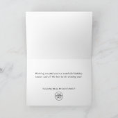 Elegantes Weihnachtsgeschenk Feiertagskarte (Innenseite)