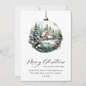 Elegantes Weihnachtsgeschenk Feiertagskarte (Vorderseite)