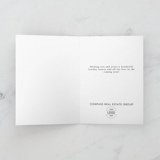 Elegantes Weihnachtsgeschenk Feiertagskarte (Innenseite)