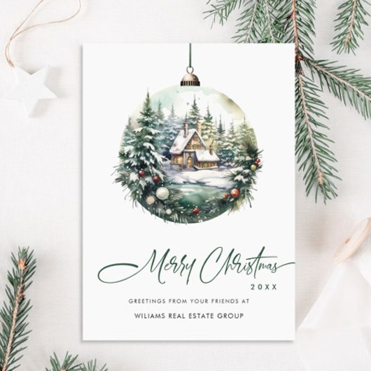 Elegantes Weihnachtsgeschenk Feiertagskarte