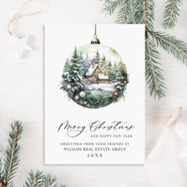 Elegantes Weihnachtsgeschenk Feiertagskarte