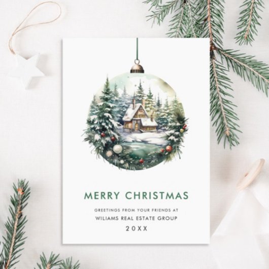 Elegantes Weihnachtsgeschenk Feiertagskarte