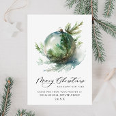 Elegantes Weihnachtsgeschenk Feiertagskarte