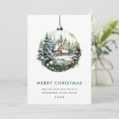 Elegantes Weihnachtsgeschenk Feiertagskarte (Stehend Vorderseite)