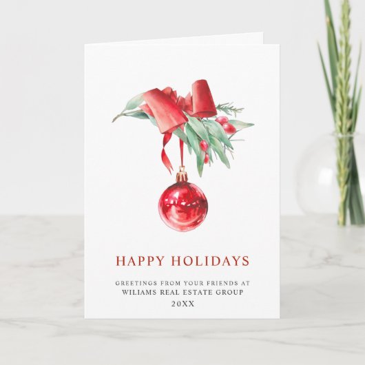 Elegantes Weihnachtsgeschenk Feiertagskarte (Vorderseite)