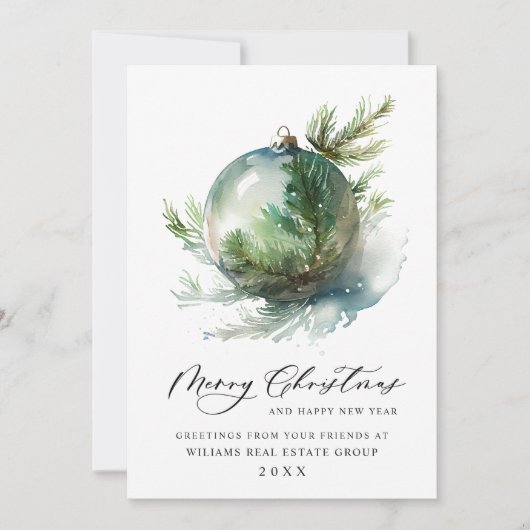 Elegantes Weihnachtsgeschenk Feiertagskarte (Vorderseite)