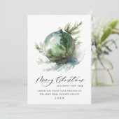 Elegantes Weihnachtsgeschenk Feiertagskarte (Stehend Vorderseite)