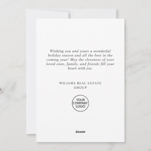 Elegantes Weihnachtsgeschenk Feiertagskarte (Rückseite)