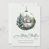 Elegantes Weihnachtsgeschenk Feiertagskarte (Vorderseite)