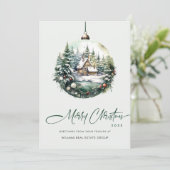 Elegantes Weihnachtsgeschenk Feiertagskarte (Stehend Vorderseite)