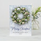 Elegantes Weihnachtsgeschenk Feiertagskarte (Stehend Vorderseite)