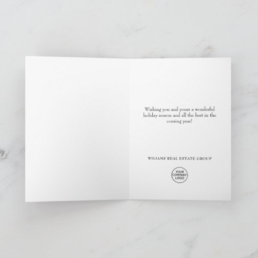 Elegantes Weihnachtsgeschenk Feiertagskarte (Innenseite)