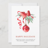 Elegantes Weihnachtsgeschenk Feiertagskarte (Vorderseite)