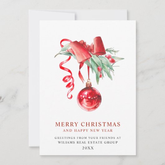 Elegantes Weihnachtsgeschenk Feiertagskarte (Vorderseite)