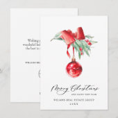 Elegantes Weihnachtsgeschenk Feiertagskarte (Vorne/Hinten)